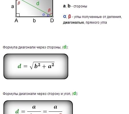 Як знайти діагональ прямокутника: простий метод розрахунку