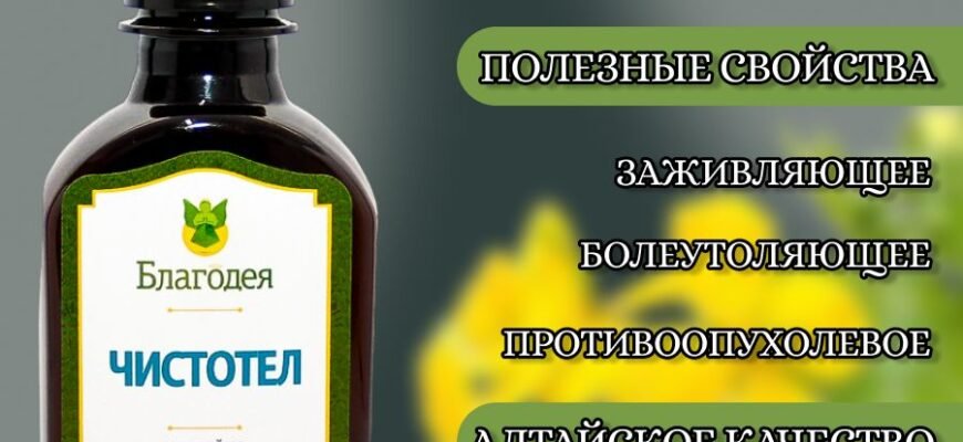 Настойка чистотел: корисні властивості та застосування в медицині