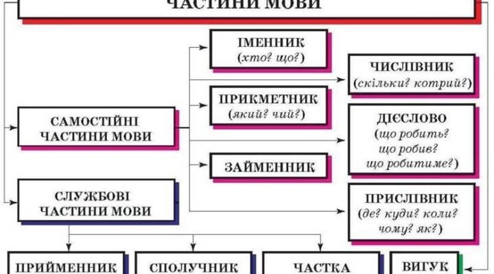 Хто яка частина мови: визначення частини мови в українській