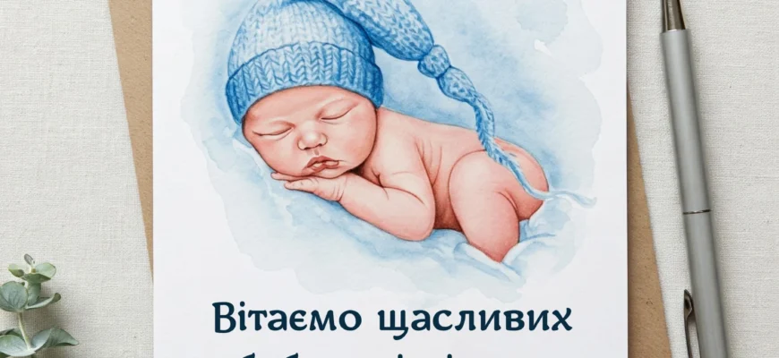 Створюємо зворушливі картинки вітання бабусі з народженням онука