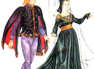 Як одягалися англійські чоловіки та жінки в добу середньовіччя?