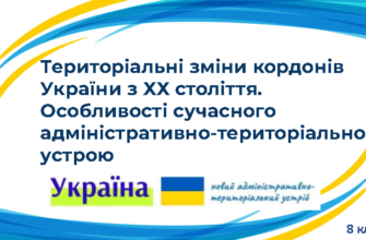 Територіальні зміни кордонів України з ХХ ст: презентація історії