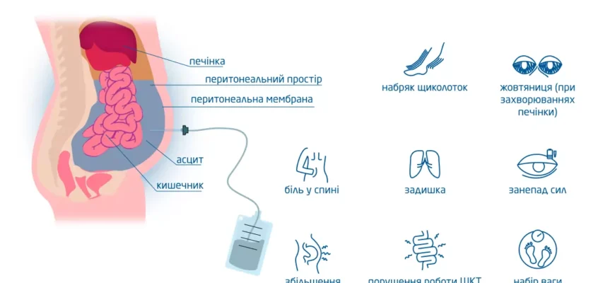 Що таке асцит: Причини, симптоми та методи лікування асциту