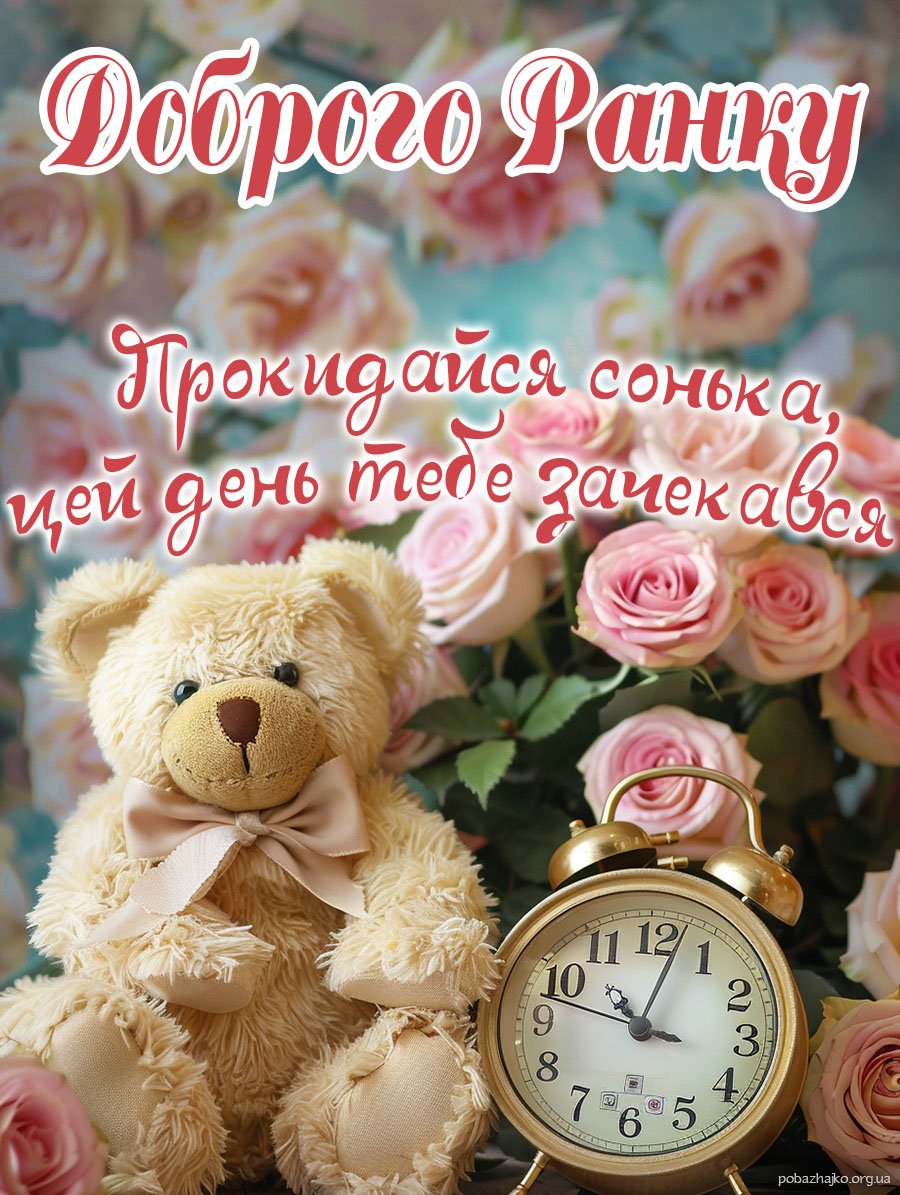 Прокидайся сонька, літня картинка доброго ранку