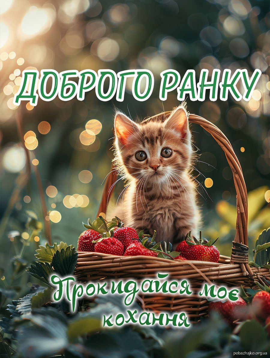 Котик вітає з добрим ранком літа