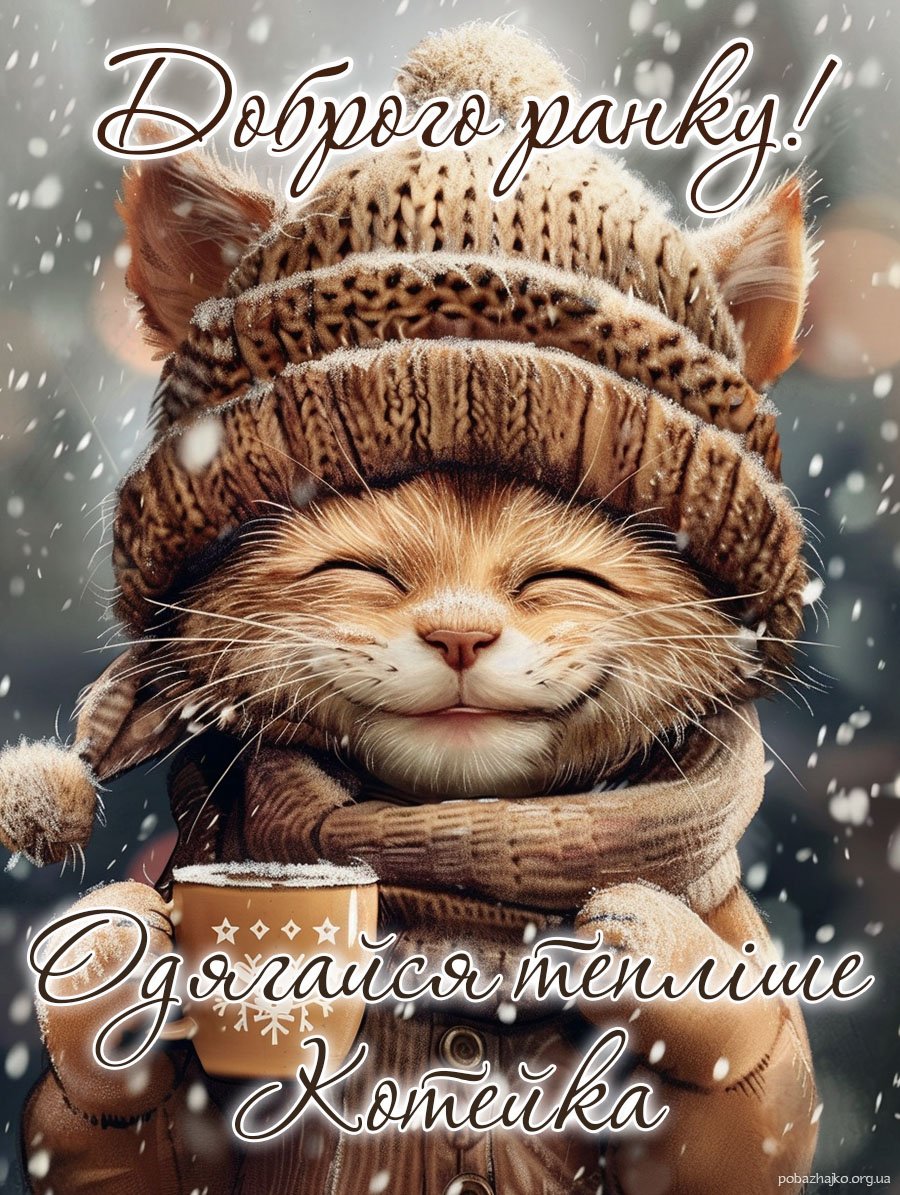 Одягайся тепліше, ніжна картинка доброго ранку Одягайся тепліше, ніжна картинка доброго ранку