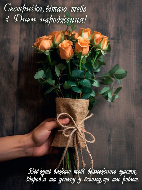 привітання з днем народження сестрі від брата