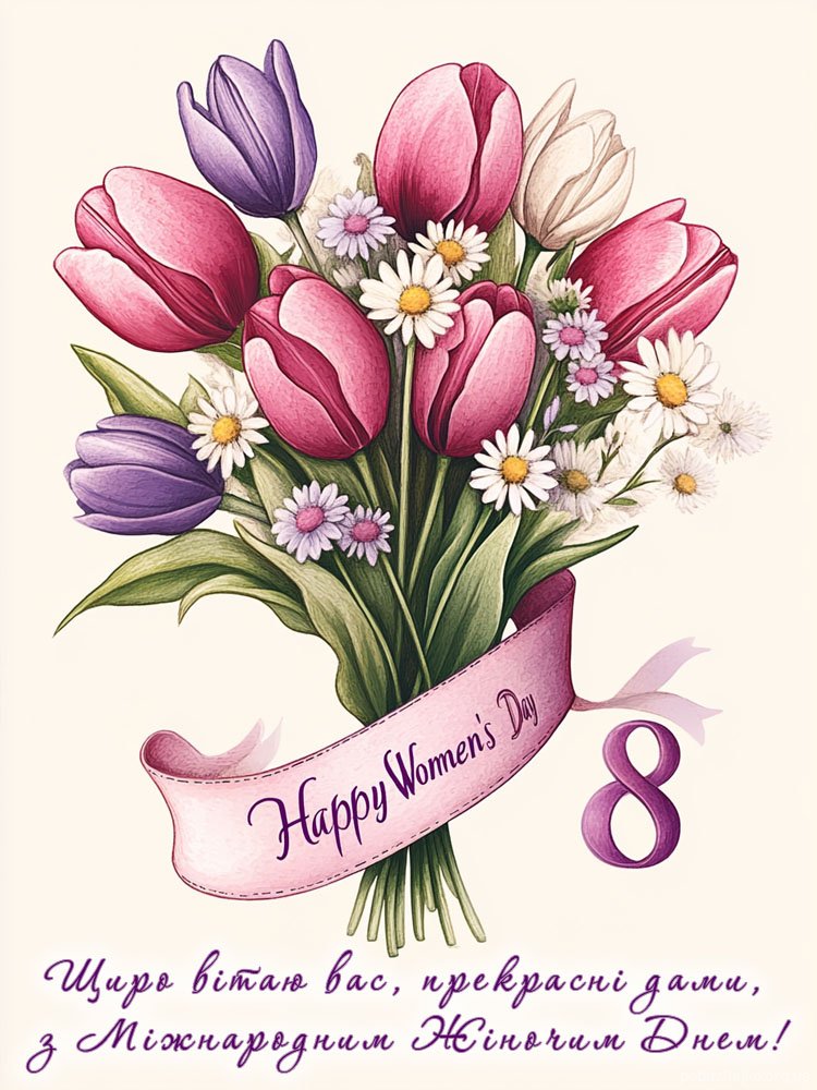 Привітання для всіх жінок з 8 березня Привітання для всіх жінок з 8 березня
