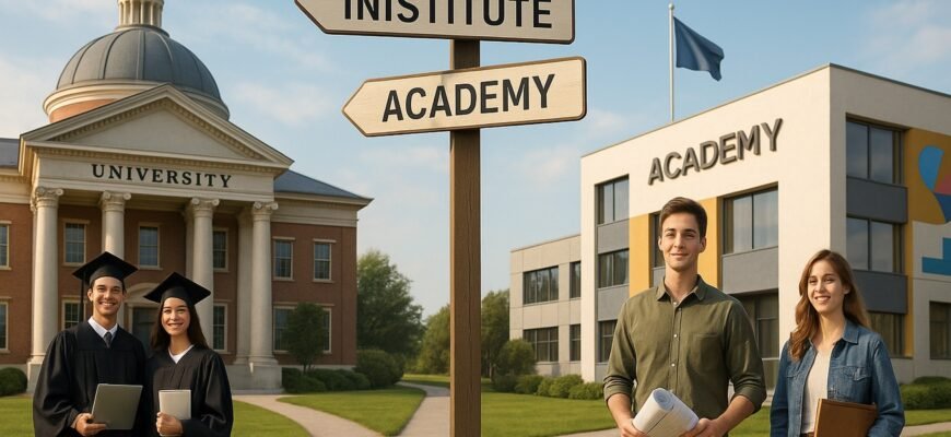 Яка різниця між інститутом та університетом в освіті України?