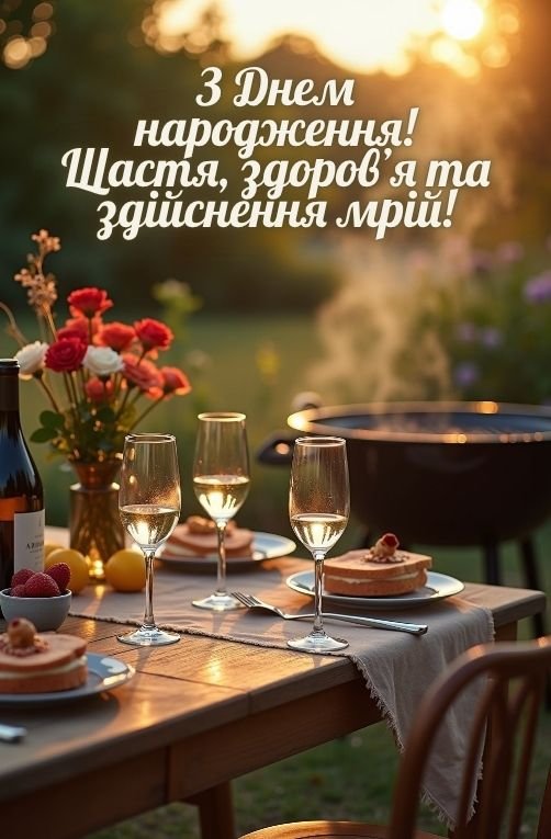 привітання з днем народження листівки