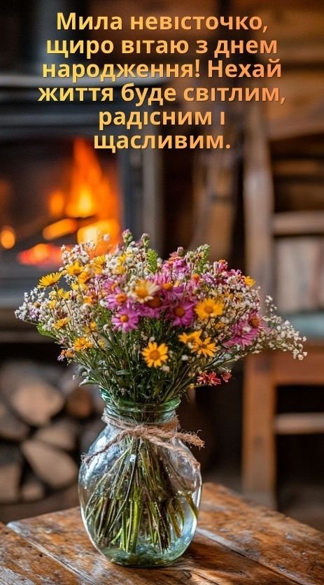 вітання невістці від свекрухи гарними словами